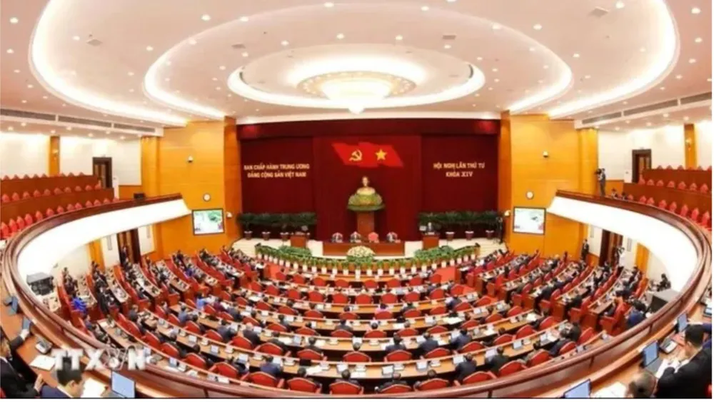 Hội nghị lần thứ tư Ban Chấp hành Trung ương Đảng khóa XIV bế mạc vào chiều 8-10. Ảnh: TTXVN