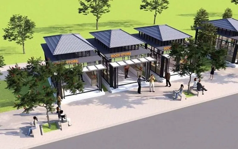 Thiết kế phối cảnh gian sách tiêu chuẩn tại Đường sách TP Vũng Tàu