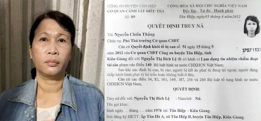 Đối tượng Nguyễn Thị Bích Lệ