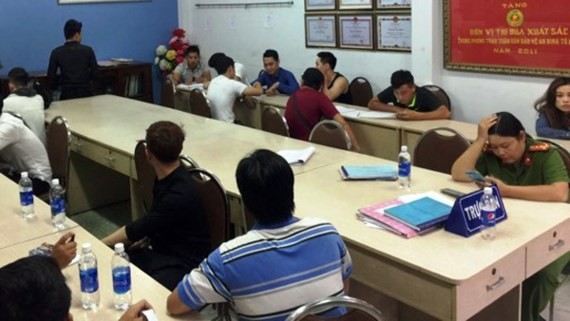 Masseurs at the police station (Photo: SGGP