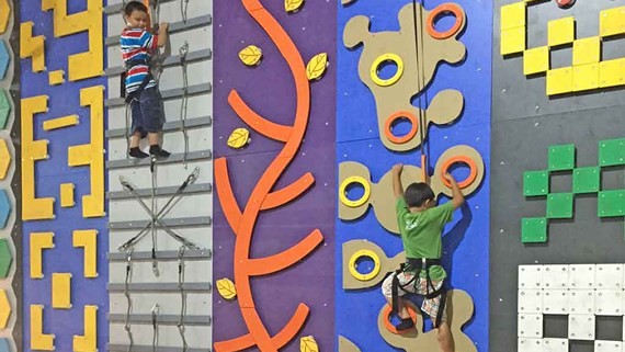 Indoor mountain climbing (Photo: SGGP)