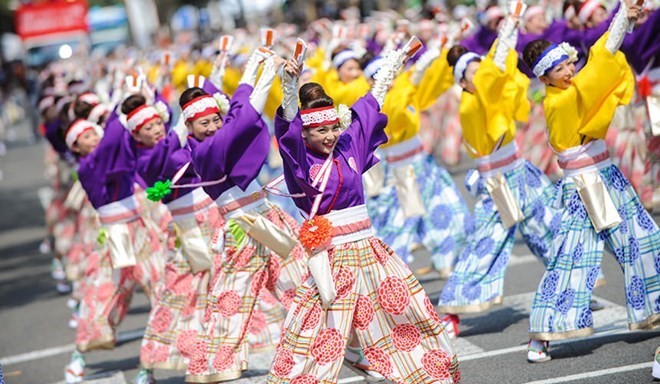 Yosakoi dance performance at Japanese cultural festival in Hanoi (Source: organising board)