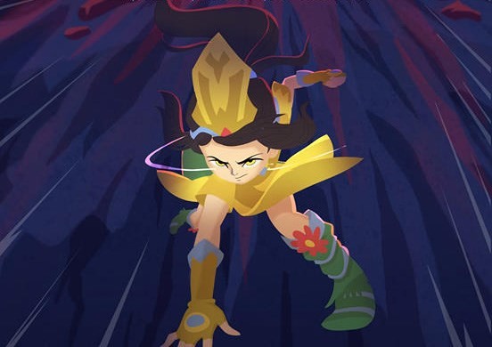 This photo shows superhero Hai Moc Nhi, the main character in the animation introduced by UNICEF Vietnam on the occasion of the 50th anniversary of the Earth Day.(Photo vietnamplus.vn)