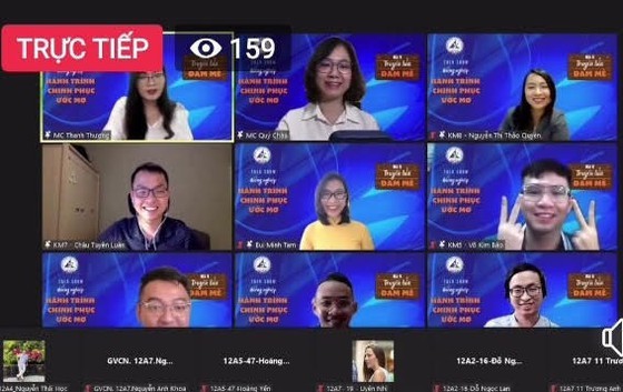 Nearly 1,500 high school students attend virtual talk about career guidance ảnh 1