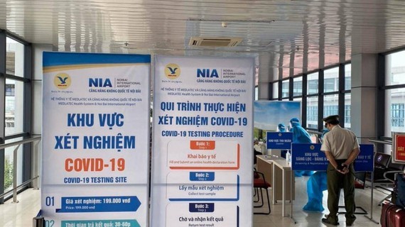 Noi Bai International Airport stops rapid test service ảnh 1