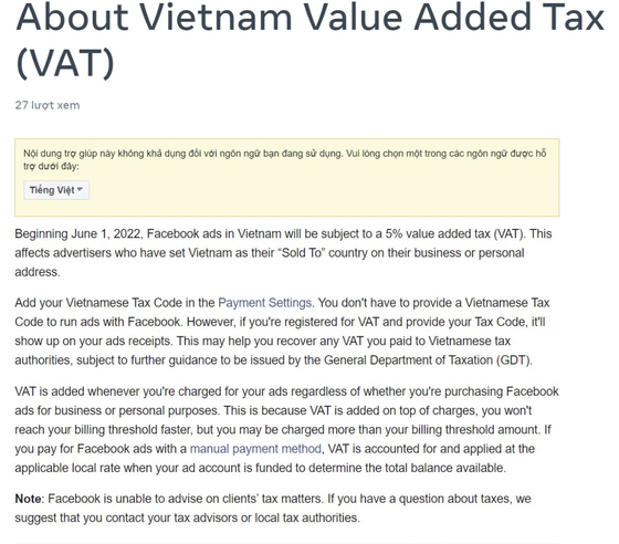 Facebook announces to collect additional 5 percent advertising fee to pay taxes  ảnh 1