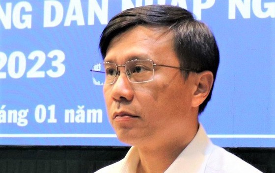 Chairman of the People's Committee of Binh Tan District Nguyen Minh Nhut