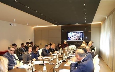 Participants at the workshop "Vietnam-Italy economic support: opportunities for the Umbria region". (Photo: VNA)