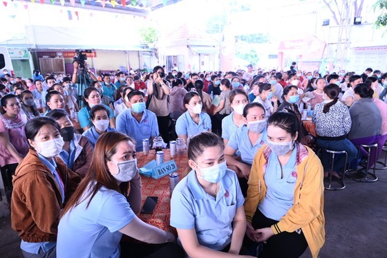 Workers at the program