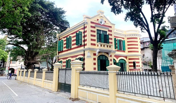 A French-style villa at 49 Tran Hung Dao street in Hoan Kiem district. (Photo: hanoimoi.com.vn)