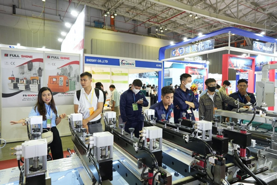 At the International Exhibition of Industrial Machinery and Equipment