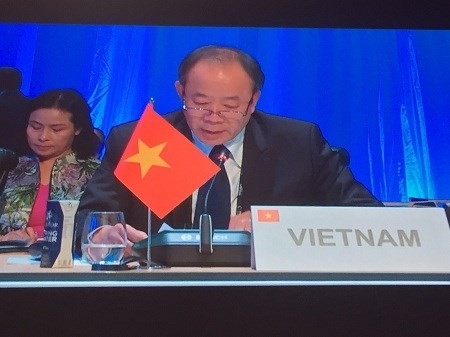 Vietnamese Ambassador to France Nguyen Thiep at the event (Photo: baochinhphu)