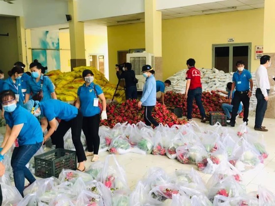 Eggs, dragon fruits, rice, chicken transported to rental houses in HCMC ảnh 1
