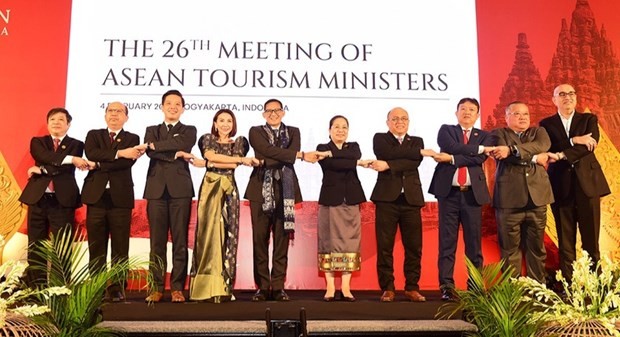 Delegates at the 26th Meeting of ASEAN Tourism Ministers (Photo: VNA)