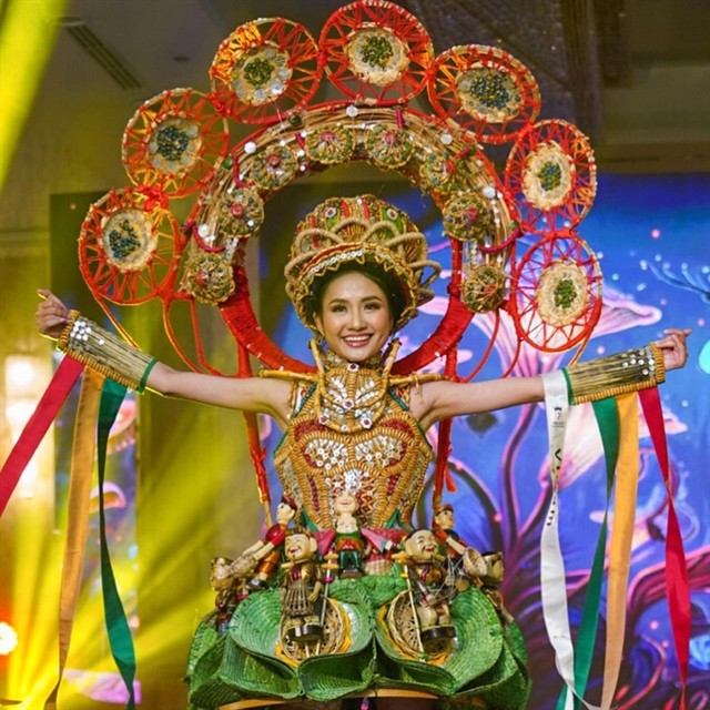 Nguyen Thanh Ha in her environmental costume at Miss Eco International in Egypt. Nguyen Thanh Ha in her environmental costume at Miss Eco International in Egypt.