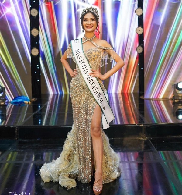 Nguyen Thanh Ha of Vietnam was crowned winner of the 2023 Miss Eco International on March 3 at a glittering final ceremony in Cairo, Egypt. Photos courtesy of Miss Eco International. Nguyen Thanh Ha of Vietnam was crowned winner of the 2023 Miss Eco International on March 3 at a glittering final ceremony in Cairo, Egypt. Photos courtesy of Miss Eco International.