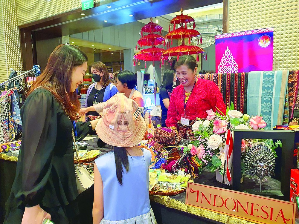 The Consulate General of Indonesia's booth at the International Charity Fair in HCMC in 2022