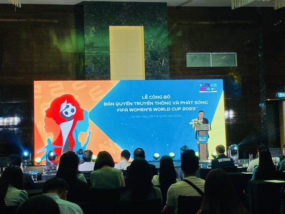 At a ceremony to announce media rights of the FIFA Women’s World Cup 2023 in Vietnam (Photo: Minh Minh) At a ceremony to announce media rights of the FIFA Women’s World Cup 2023 in Vietnam (Photo: Minh Minh)