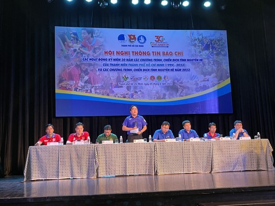 At the press conference to provide plans of the summer volunteer campaign in 2023.