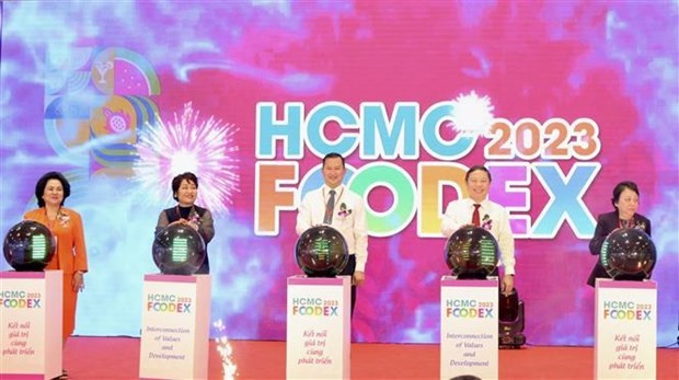 The Ho Chi Minh City International Exhibition of Food and Beverages II-2023 (HCMC FOODEX 2023) opens in the southern economic hub on June 28 (Photo: VNA)