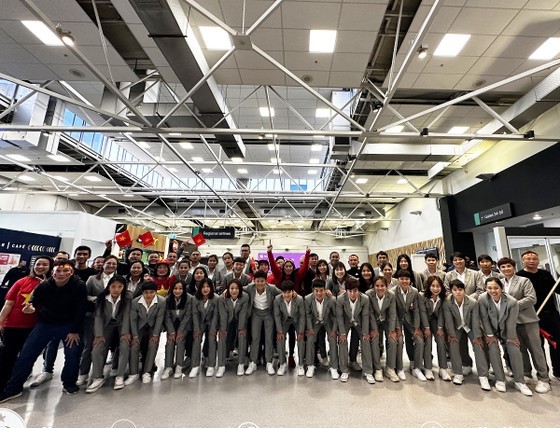 Members of the Vietnam women's football team