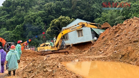 The landslide site on Bao Loc Pass