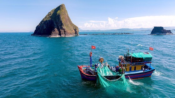 Seafood exploitation in coastal area of Hon Yen, Phu Yen Province
