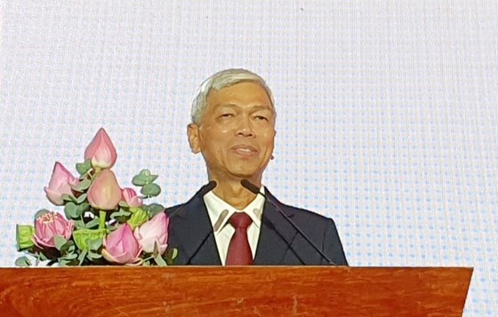 Deputy Chairman of the municipal People's Committee Vo Van Hoan speaks at the event (Photo: Thuy Vu) Deputy Chairman of the municipal People's Committee Vo Van Hoan speaks at the event (Photo: Thuy Vu)
