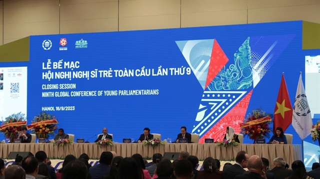 The 9th Global Conference of Young Parliamentarians concludes on Saturday in Hanoi.