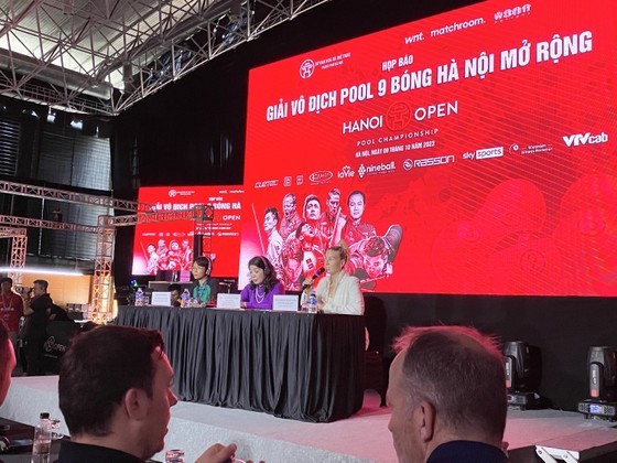 At a press connference of Hanoi Open Pool Championship 2023 At a press connference of Hanoi Open Pool Championship 2023