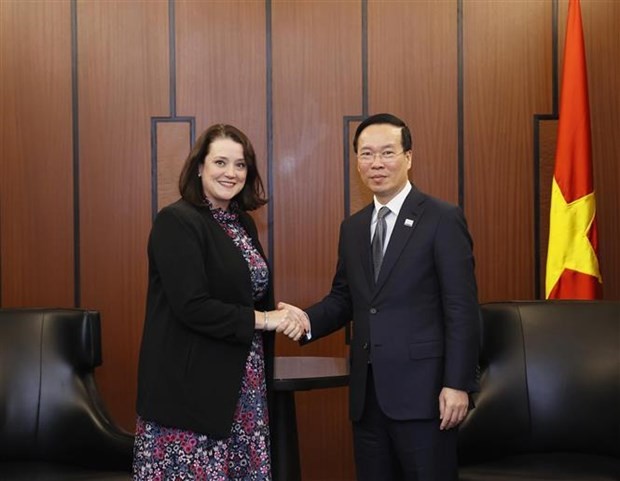 President Vo Van Thuong and Deputy Mayor of Los Angeles Erin Bromaghim (Photo: VNA) President Vo Van Thuong and Deputy Mayor of Los Angeles Erin Bromaghim (Photo: VNA)