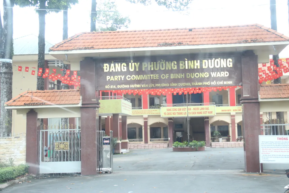 Trụ sở Đảng ủy phường Bình Dương, ngày 11-10