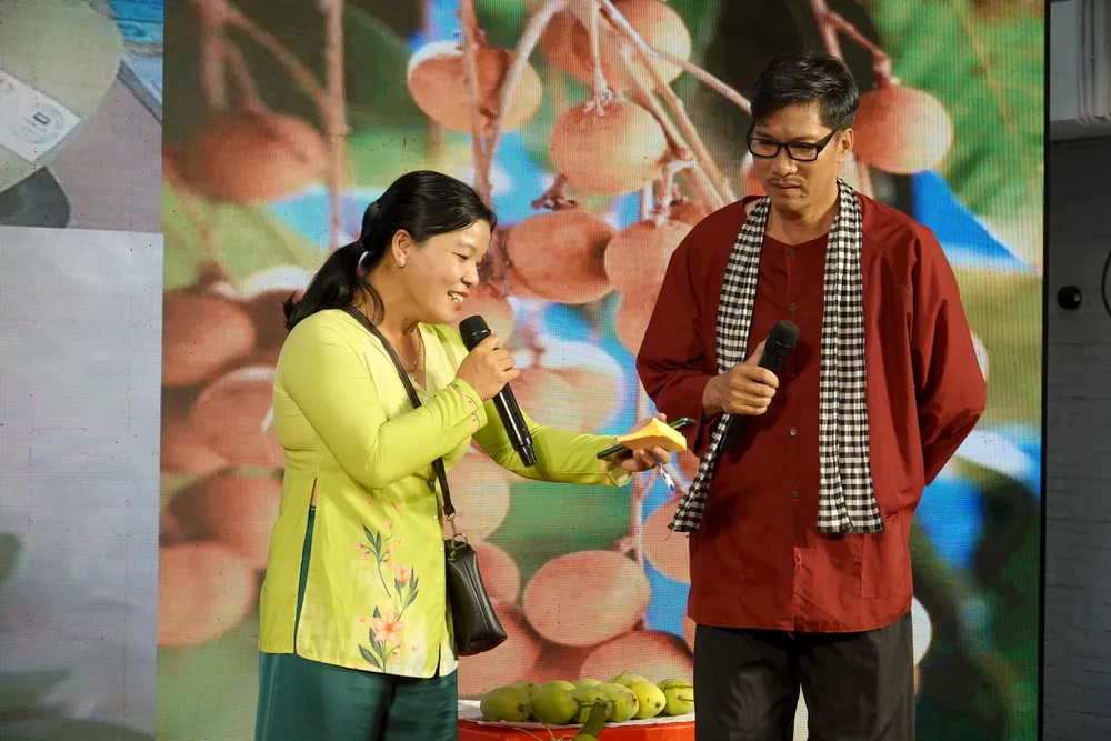 Tiểu phẩm tuyên truyền "Chốt đơn" của Hội Nông dân huyện Cần Giờ đoạt giải nhì. Ảnh: THÚY BÌNH.