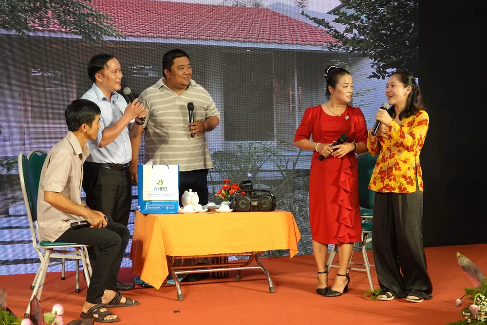 Tiểu phẩm tuyên truyền "Tôi nhận ra rồi" của Hội Nông dân huyện Củ Chi đoạt giải nhì. Ảnh: THÚY BÌNH