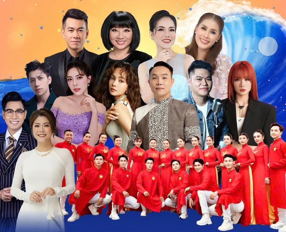 Các ca sĩ tham gia trong chương trình ca nhạc "Thay lời muốn nói" chủ đề "Thì thầm biển hát".