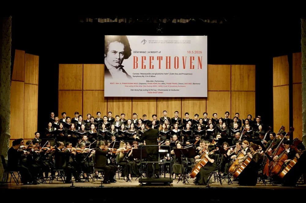 Đêm nhạc Beethoven’s Symphony No.9. Ảnh: THÚY BÌNH