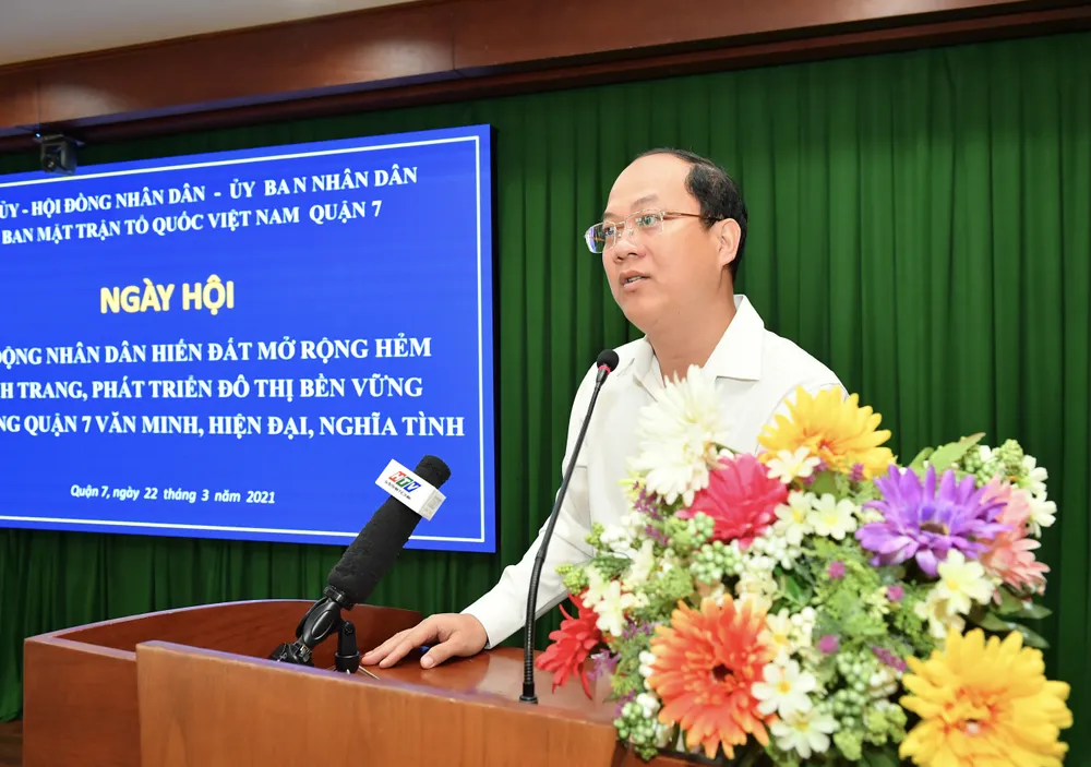 Quận 7 vận động nhân dân hiến đất mở rộng 10 tuyến hẻm ảnh 4