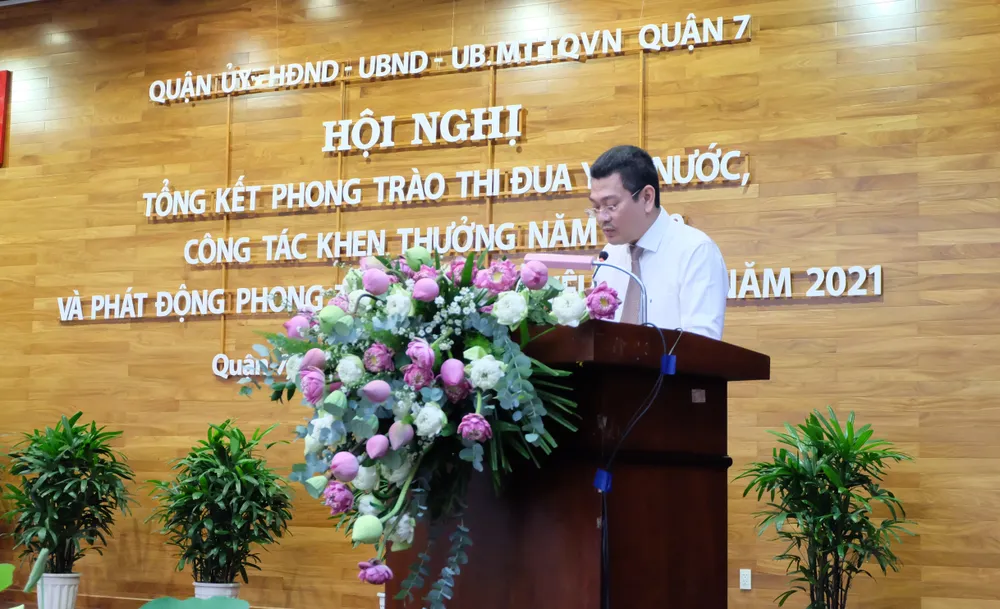 Quận 7 phát động phong trào thi đua yêu nước với 7 nhóm nhiệm vụ ảnh 1