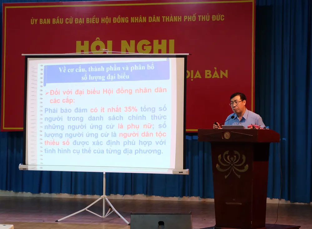 TP Thủ Đức tuyên truyền bầu cử cho cán bộ, công chức, viên chức  ảnh 1