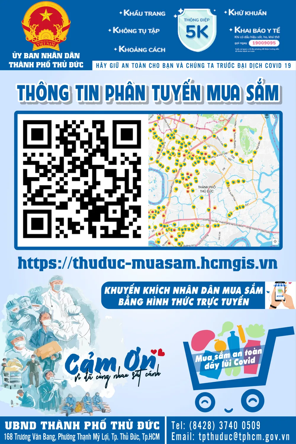 Người dân TP Thủ Đức quét mã QR tìm điểm mua sắm gần nhất ảnh 1