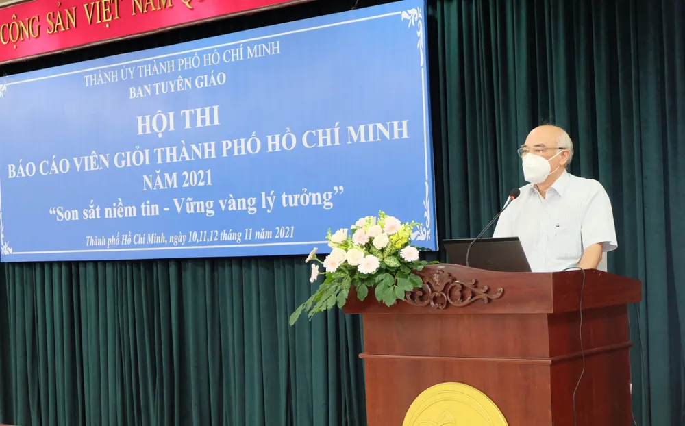 53 thí sinh tranh tài tại hội thi báo cáo viên giỏi năm 2021 ảnh 1