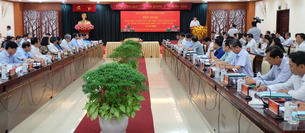 Giao ban công tác tổ chức xây dựng Đảng 21 tỉnh, thành phố khu vực phía Nam năm 2022  ​ ảnh 3