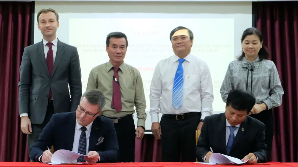 Hội Nhà báo Việt Nam và Tổ chức xã hội Hội Nhà báo Belarus hợp tác trao đổi thông tin ảnh 1