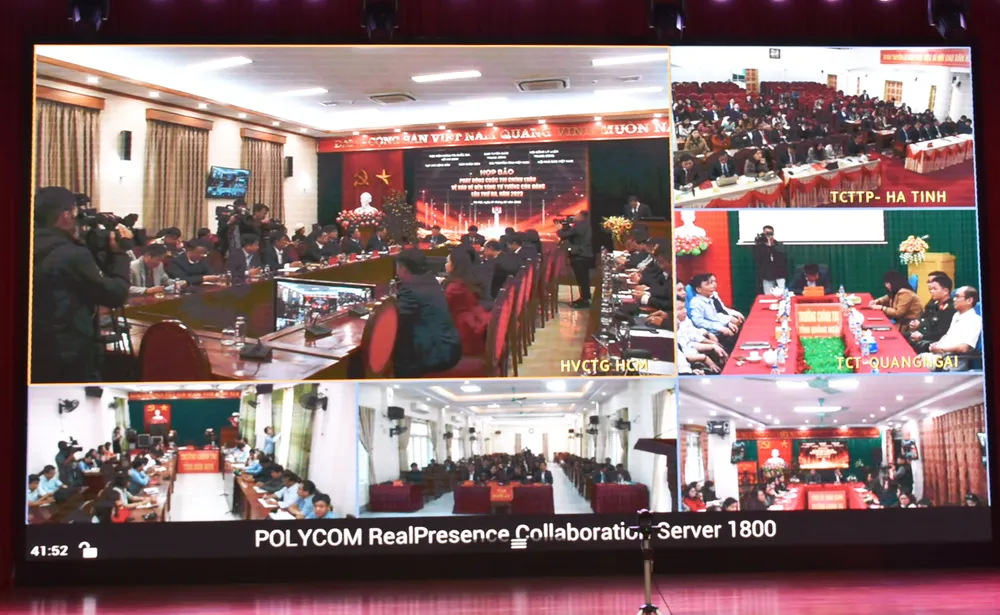 Buổi họp báo được tổ chức trực tuyến tại 63 điểm cầu tại 63 tỉnh, thành trên cả nước