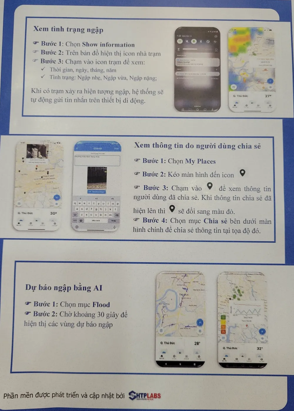 Hướng dẫn sử dụng ứng dụng Thời tiết (Saigon Weather) để theo dõi tình trạng ngập lụt tại TPHCM