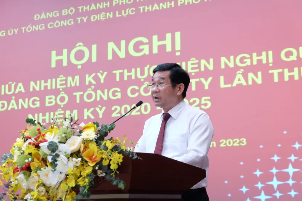 Chủ nhiệm Ủy ban Kiểm tra Thành ủy TPHCM Dương Ngọc Hải phát biểu chỉ đạo tại hội nghị