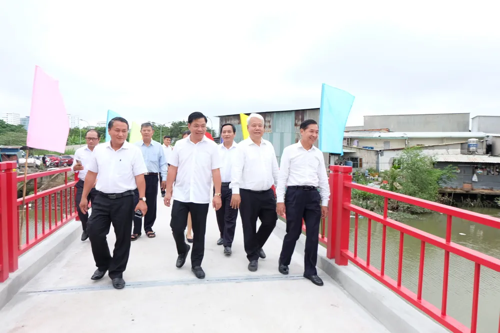 Cầu tại hẻm 525 Lê Văn Lương (phường Tân Phong) được nâng cấp, mở rộng sau 3 tháng thi công