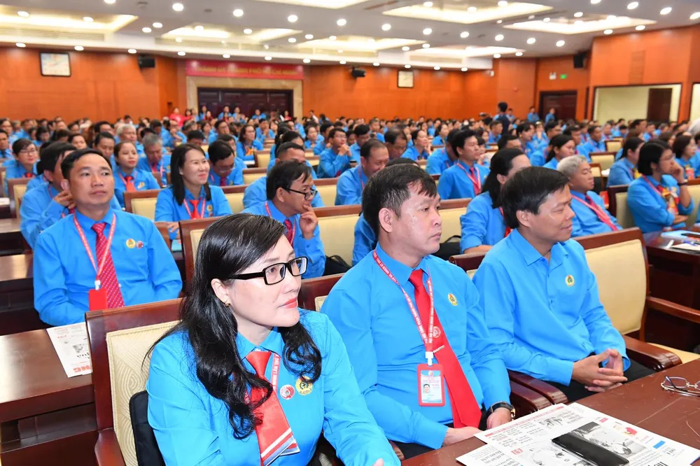 549 đại biểu ưu tú đại diện cho hơn 1,3 triệu đoàn viên công đoàn thành phố về dự đại hội. Ảnh: VIỆT DŨNG 549 đại biểu ưu tú đại diện cho hơn 1,3 triệu đoàn viên công đoàn thành phố về dự đại hội. Ảnh: VIỆT DŨNG
