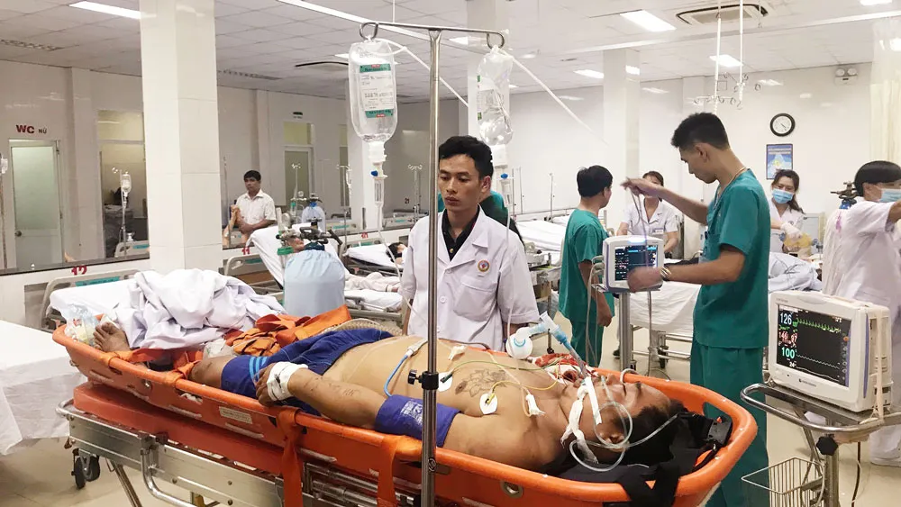 Bệnh nhân L.V.T. đang được điều trị tích cực tại bệnh viện