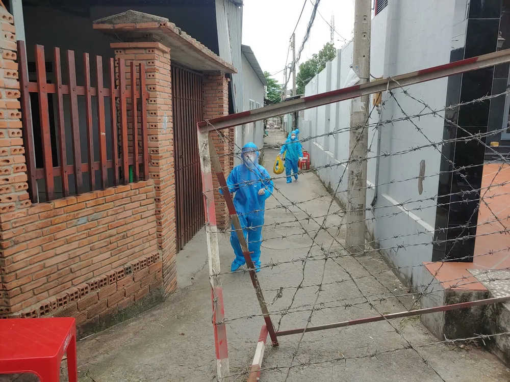 Khu vực nhà trọ được phong tỏa tạm thời